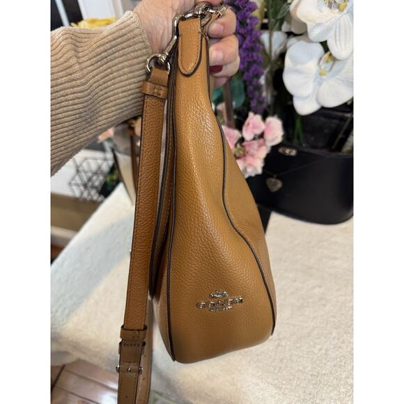 COACH Turnlock Hobo Shoulder Bag Pebble Leather 24771 (bar thrifty